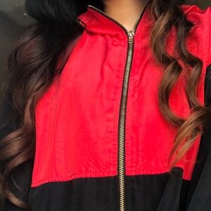 Forever21 Black and red windbreaker jacket